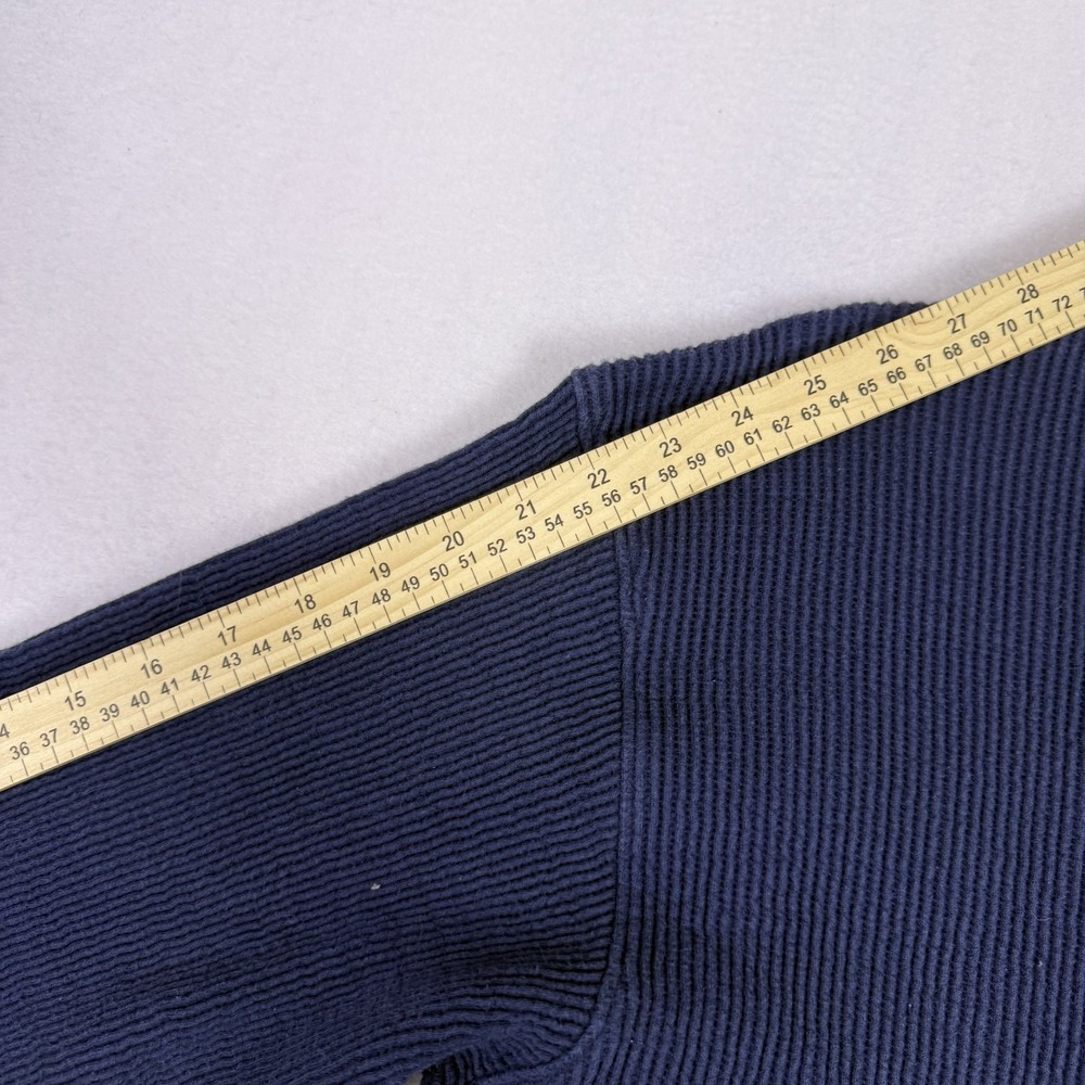Southpole Mens Large Navy Blue Waffle Knit Thermal Long Sleeve Shirt Y2K - Picture 5 of 6